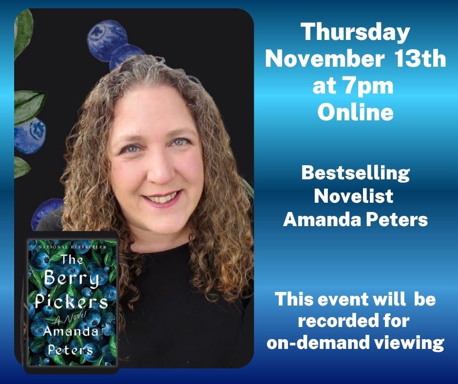 Chat with author Amanda Peters online on Thursday, November 13th at 7pm.
