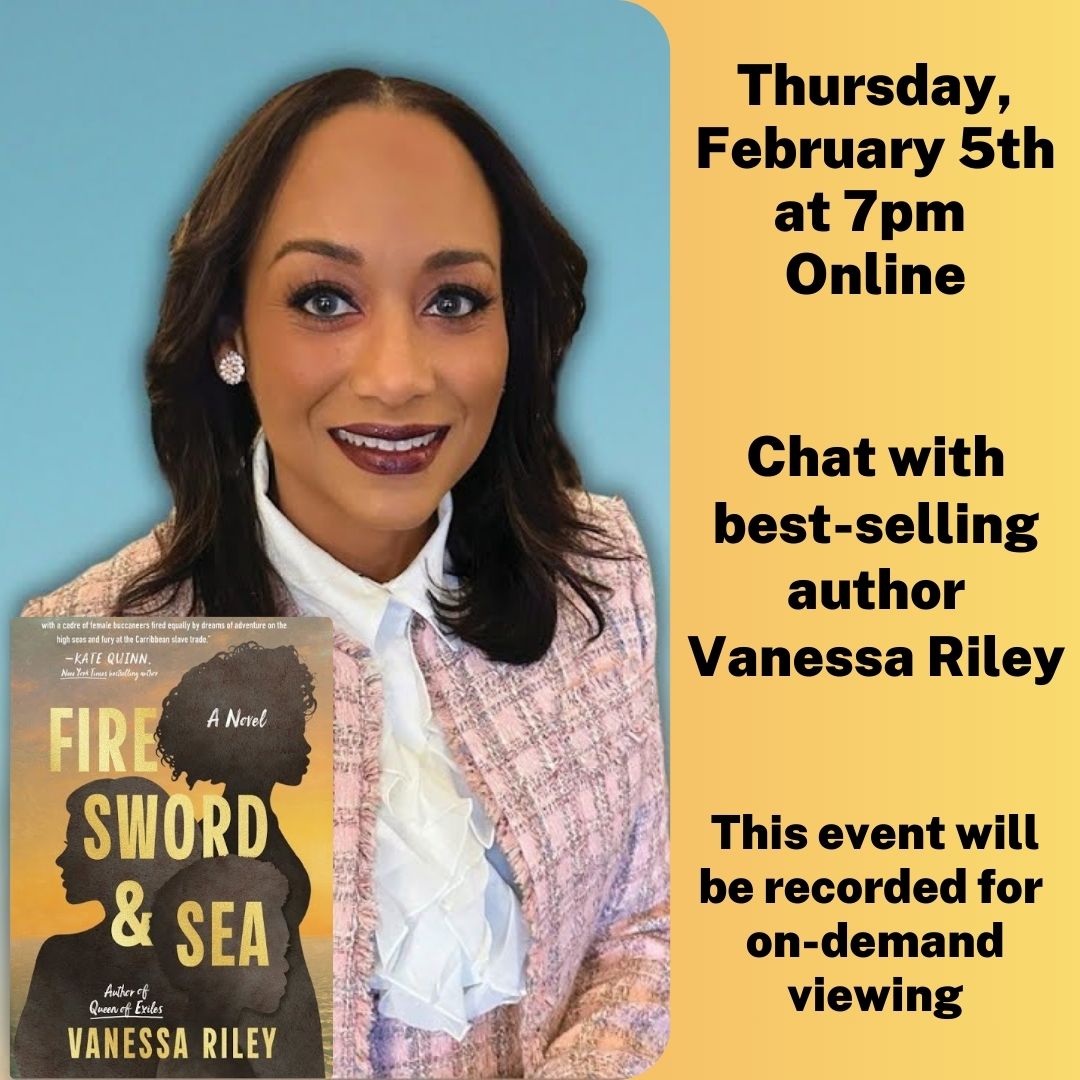 LSC Author Vanessa Riley (1080 x 1080 px) Author Vanessa Riley Online Thursday, February 5th at 7pm
