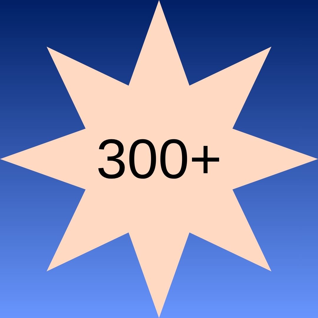 300+