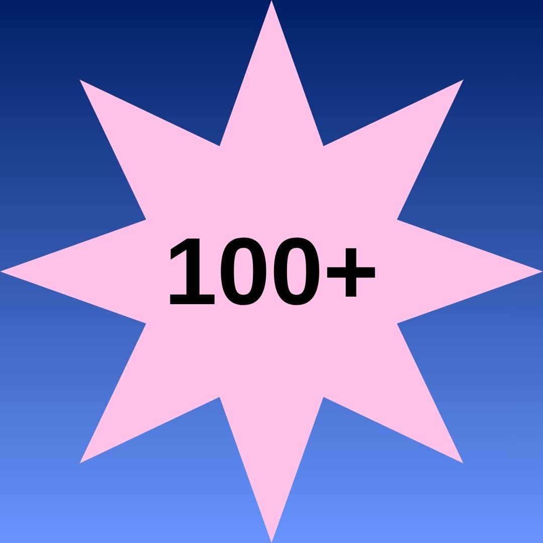100+