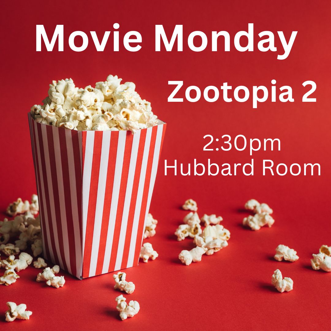 Movie Monday: Zootopia 22:30pm Hubbard Room